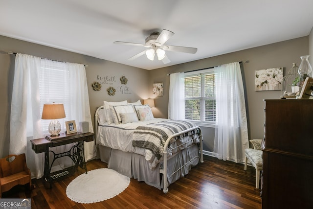75 Barber Rd, Carrollton, GA 30116 - bedroom featuring wood finished floors and a ceiling fan