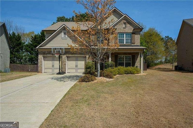 1480 Waverly Glen Dr, Alpharetta, GA 30004 - view of front of property featuring a garage, driveway, and a front lawn