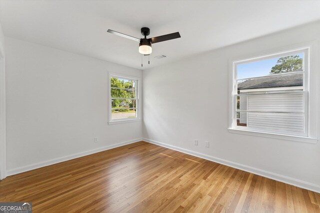 2310 Toussaint Ave, Savannah, GA 31404 - unfurnished room with ceiling fan and light wood-style floors