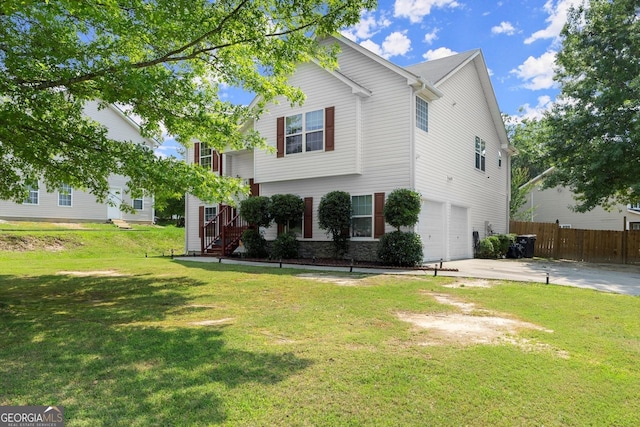 8436 Cyprus Ridge Way, Douglasville, GA 30134 - view of front facade featuring a garage, driveway, and stairway