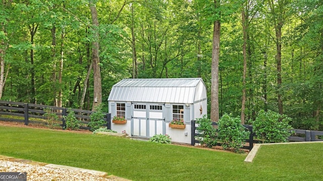 221 Goss Ln, Ball Ground, GA 30107 - view of shed featuring a forest view