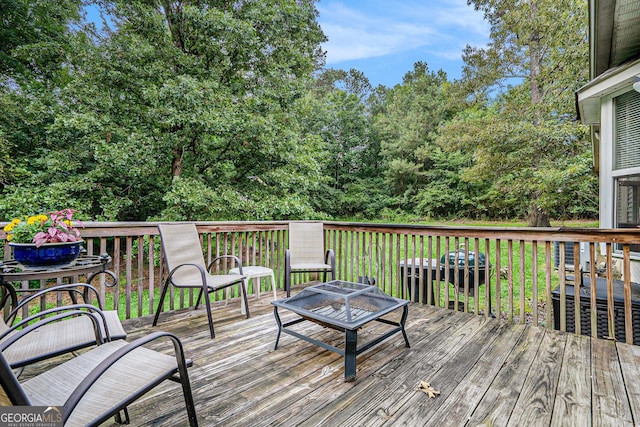 259 Hanover Cir SE, Calhoun, GA 30701 - view of wooden terrace