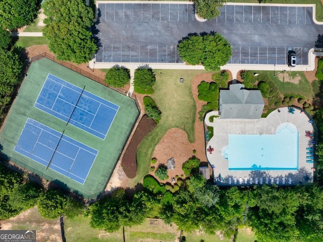 1186 Hawthorn Ln, Grayson, GA 30017 - bird's eye view of a pool area