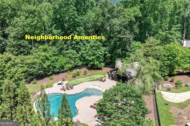 1226 Bloomsbury Ln, Gainesville, GA 30501 - bird's eye view of a pool area