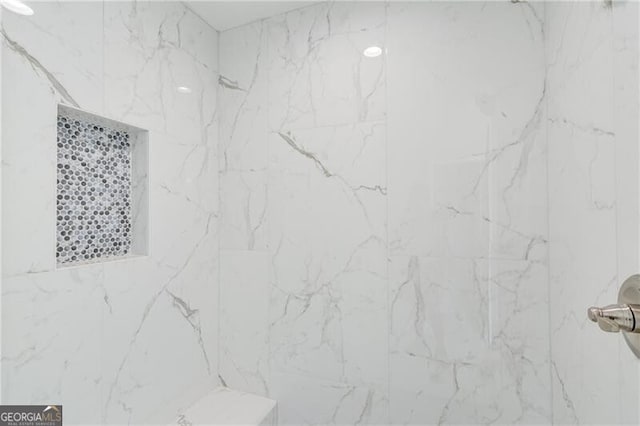 1226 Bloomsbury Ln, Gainesville, GA 30501 - bathroom featuring a marble finish shower