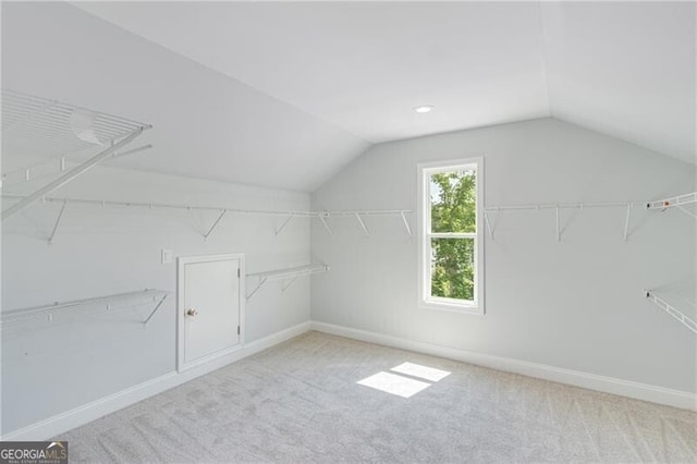1226 Bloomsbury Ln, Gainesville, GA 30501 - walk in closet with vaulted ceiling and carpet flooring
