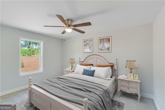 1226 Bloomsbury Ln, Gainesville, GA 30501 - bedroom with light carpet and a ceiling fan