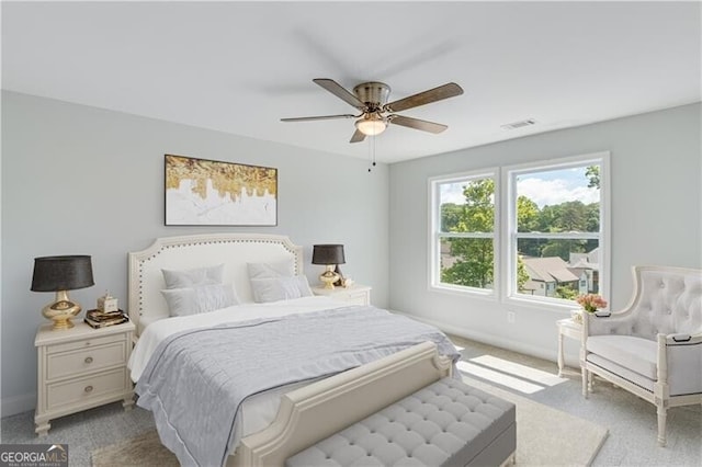 1226 Bloomsbury Ln, Gainesville, GA 30501 - carpeted bedroom featuring baseboards and a ceiling fan