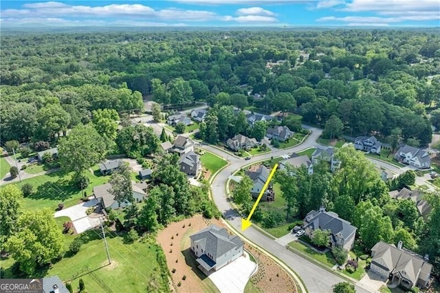 1226 Bloomsbury Ln, Gainesville, GA 30501 - aerial view of property and surrounding area featuring nearby suburban area