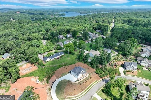 1226 Bloomsbury Ln, Gainesville, GA 30501 - aerial view of property's location featuring a heavily wooded area and nearby suburban area