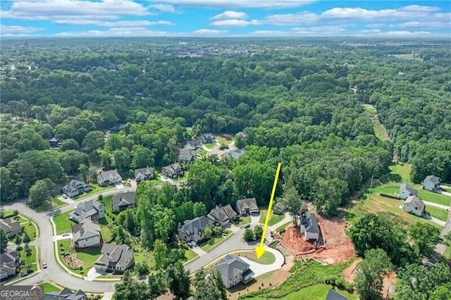 1226 Bloomsbury Ln, Gainesville, GA 30501 - aerial view of property and surrounding area with nearby suburban area