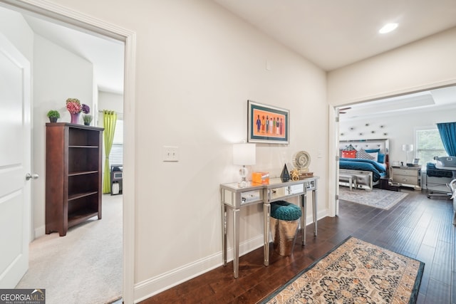 925 Hargrove Point Way, Alpharetta, GA 30004 - hallway featuring hardwood / wood-style flooring and recessed lighting