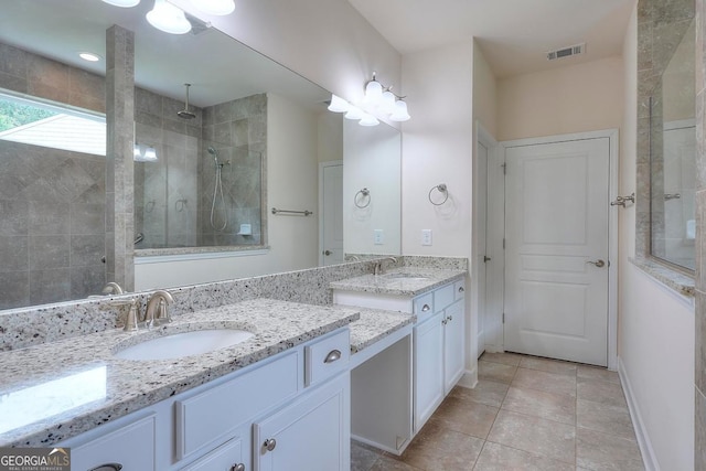 1391 Crooked Creek Rd, Greensboro, GA 30642 - bathroom with a shower stall, vanity, and tile patterned floors
