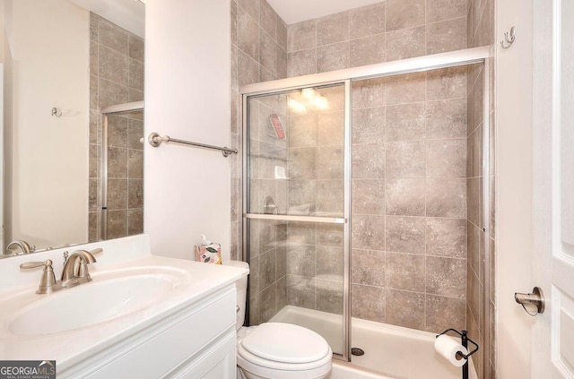 1391 Crooked Creek Rd, Greensboro, GA 30642 - bathroom featuring a shower stall, vanity, and toilet