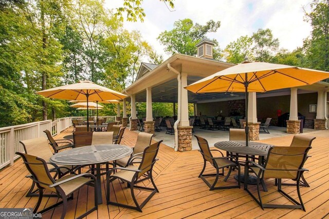 1391 Crooked Creek Rd, Greensboro, GA 30642 - deck featuring outdoor dining area