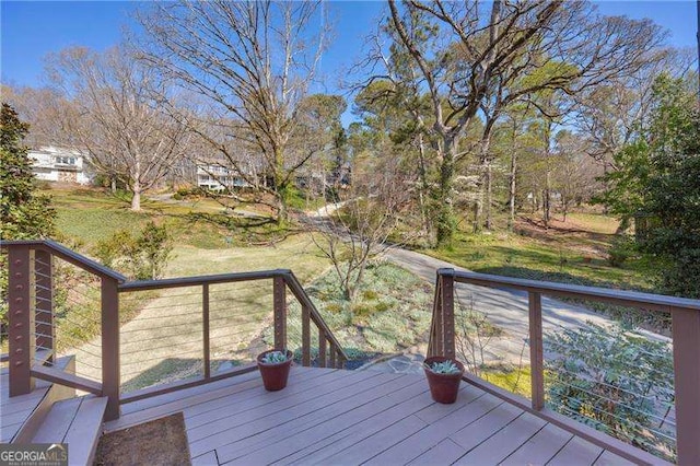 10845 Shallowford Rd, Roswell, GA 30075 - view of wooden terrace