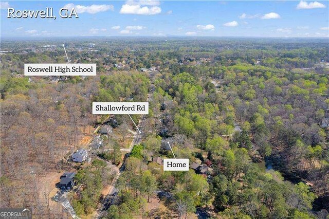 10845 Shallowford Rd, Roswell, GA 30075 - aerial overview of property's location