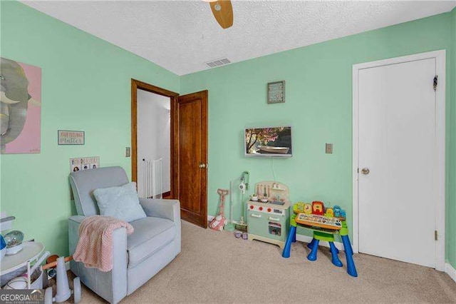 10845 Shallowford Rd, Roswell, GA 30075 - recreation room featuring carpet floors and a textured ceiling