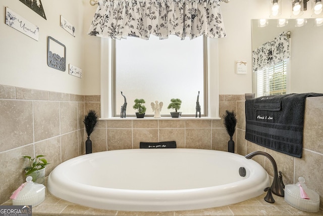 6861 Louis Dr, Locust Grove, GA 30248 - full bath featuring a bathtub and tile walls