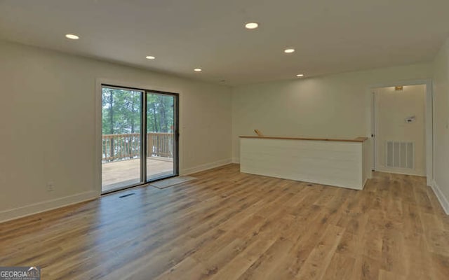340 Currahee Trl, Toccoa, GA 30577 - spare room with light wood-style floors, baseboards, and recessed lighting