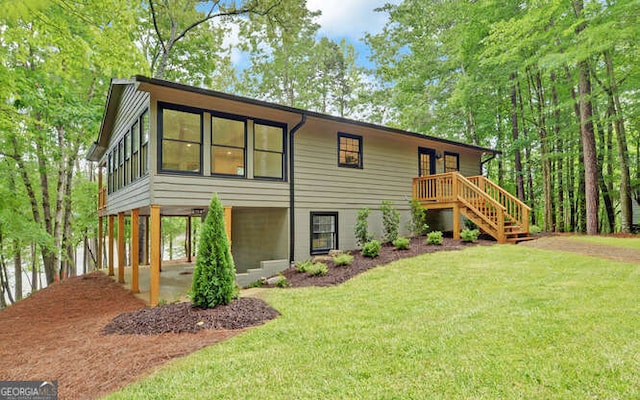 340 Currahee Trl, Toccoa, GA 30577 - view of front of property featuring a carport and a front yard