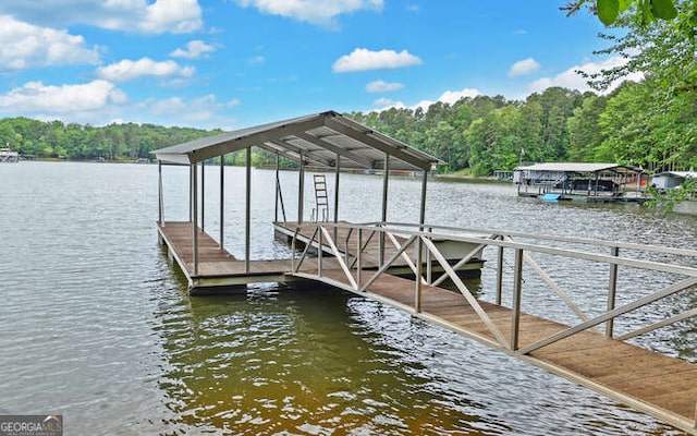 340 Currahee Trl, Toccoa, GA 30577 - dock featuring a water view and a wooded view