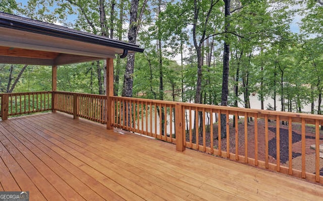 340 Currahee Trl, Toccoa, GA 30577 - deck with view of wooded area
