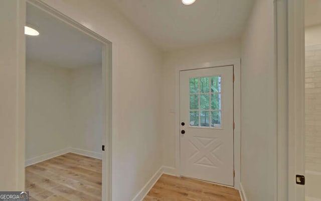 340 Currahee Trl, Toccoa, GA 30577 - doorway featuring light wood-style flooring and baseboards