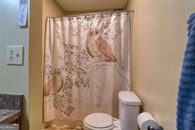 34 Sassafras Grv, Dawsonville, GA 30534 - full bathroom featuring toilet and a shower with curtain