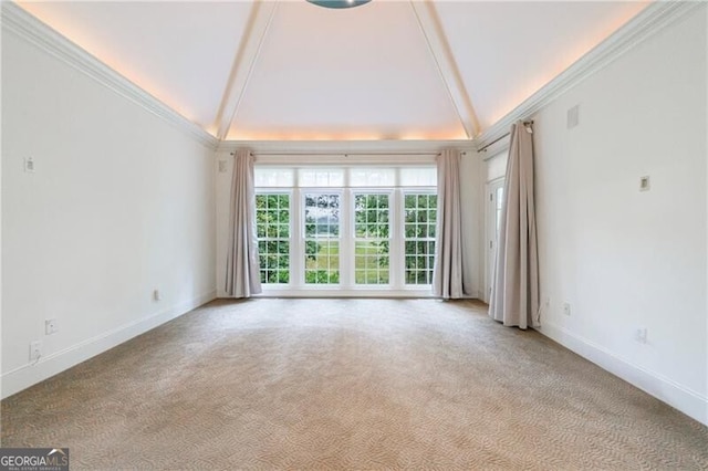 7 Hogan Ln NW, Rome, GA 30165 - unfurnished room featuring vaulted ceiling, carpet flooring, and crown molding