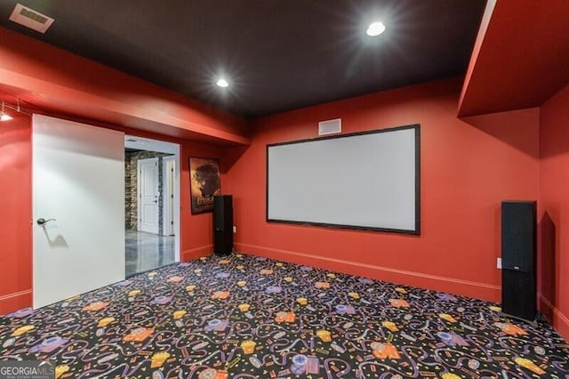 7 Hogan Ln NW, Rome, GA 30165 - carpeted cinema with recessed lighting and baseboards