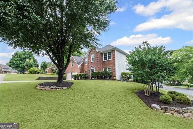 10735 Pinewalk Forest Cir, Alpharetta, GA 30022 - traditional home featuring a front yard and a garage