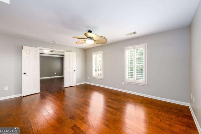4916 Gathering Pl, Suwanee, GA 30024 - spare room featuring hardwood / wood-style floors and ceiling fan