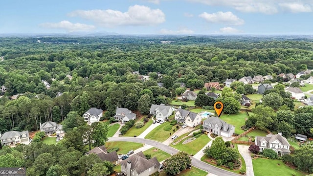 224 Mountain View Dr, Woodstock, GA 30188 - aerial perspective of suburban area with a heavily wooded area