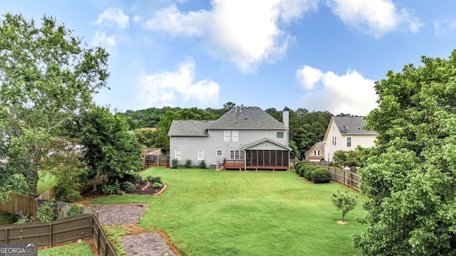 224 Mountain View Dr, Woodstock, GA 30188 - view of yard with a sunroom and a deck