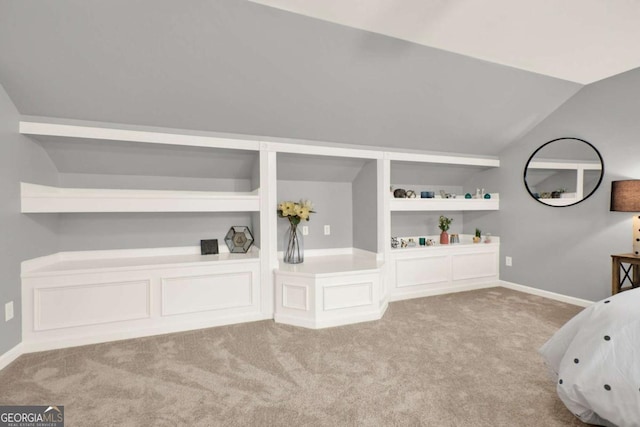 224 Mountain View Dr, Woodstock, GA 30188 - bedroom featuring vaulted ceiling, carpet floors, and baseboards