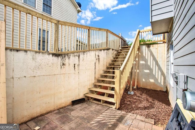 224 Mountain View Dr, Woodstock, GA 30188 - view of patio featuring stairway