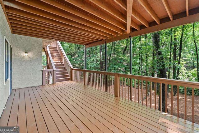 4402 Windsor Oaks Chase, Marietta, GA 30066 - wooden deck featuring stairway