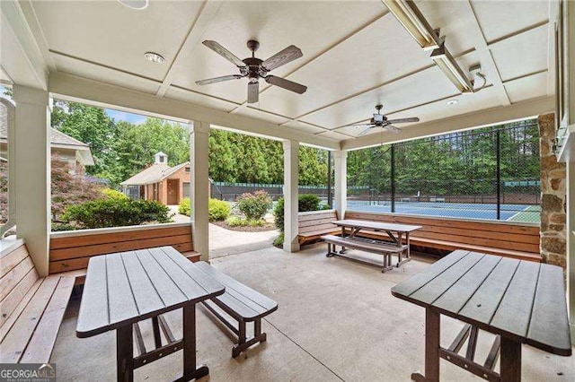 4402 Windsor Oaks Chase, Marietta, GA 30066 - sunroom / solarium featuring a ceiling fan