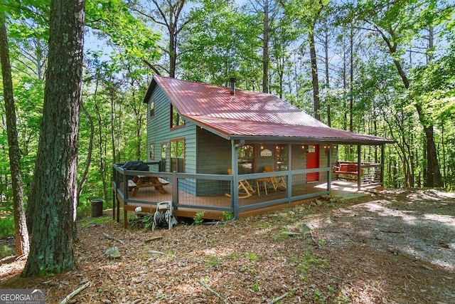 488 S Lemmon Ln Unit 289, Ellijay, GA 30540 - view of front facade featuring a metal roof and a deck