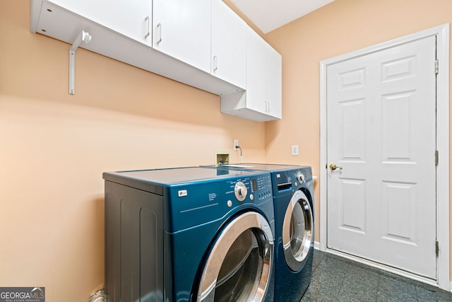 120 Bent Creek Dr, Woodstock, GA 30189 - washroom featuring washing machine and clothes dryer and cabinet space