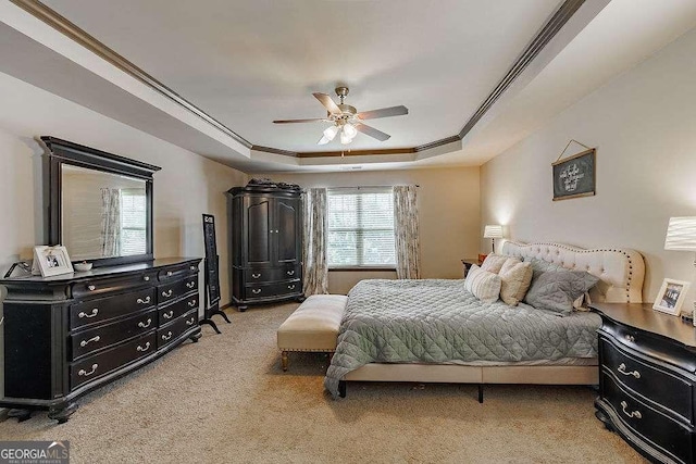 1148 Abe Lincoln Way, Jefferson, GA 30549 - bedroom with a raised ceiling, carpet floors, and a ceiling fan