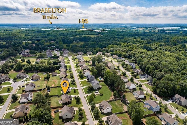 1148 Abe Lincoln Way, Jefferson, GA 30549 - aerial view of residential area with a forest