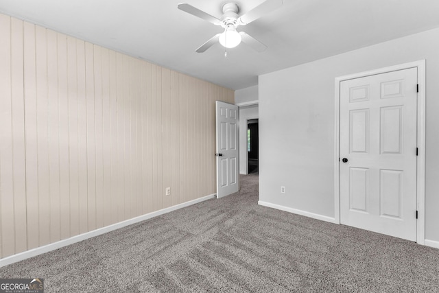 3 Stonebridge Way, Newnan, GA 30265 - unfurnished bedroom with carpet floors, baseboards, and ceiling fan