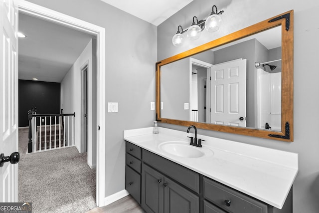 3 Stonebridge Way, Newnan, GA 30265 - full bathroom with vanity, baseboards, and a shower