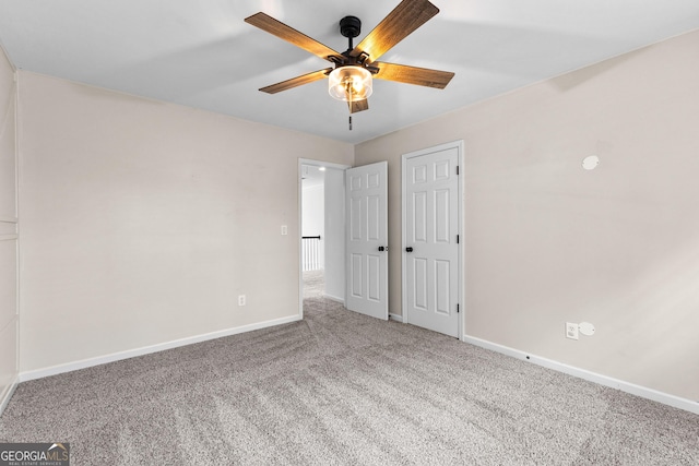 3 Stonebridge Way, Newnan, GA 30265 - unfurnished bedroom featuring carpet, baseboards, and ceiling fan