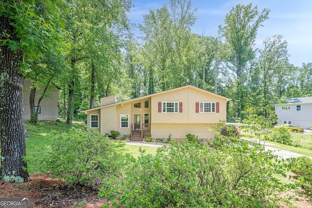 1137 Poplar Log Pl, Austell, GA 30168 - view of front of property with a chimney