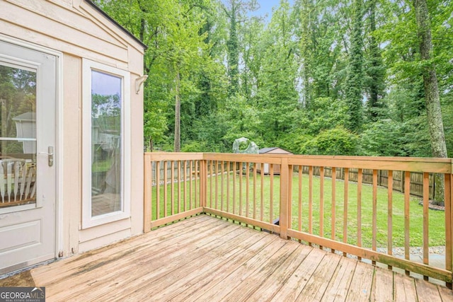 1137 Poplar Log Pl, Austell, GA 30168 - wooden deck featuring a lawn