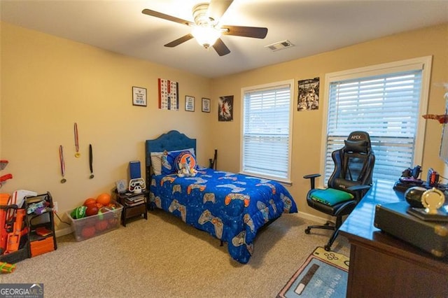 6089 Indian Wood, Mableton, GA 30126 - carpeted bedroom featuring ceiling fan and baseboards