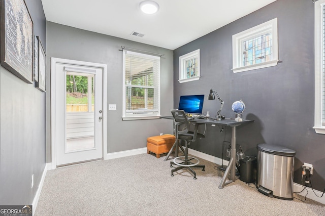 160 Amherst Way, Fayetteville, GA 30215 - carpeted home office featuring baseboards